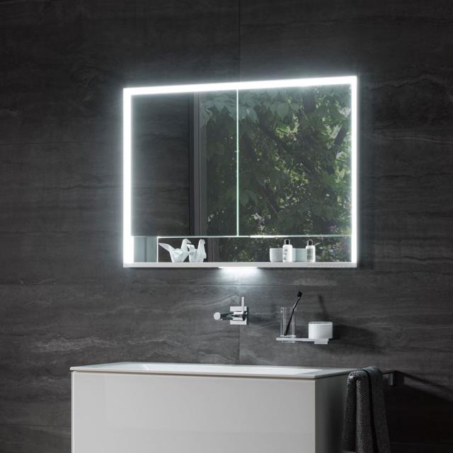 Keuco Royal Lumos recessed mirror cabinet with lighting and 2 doors