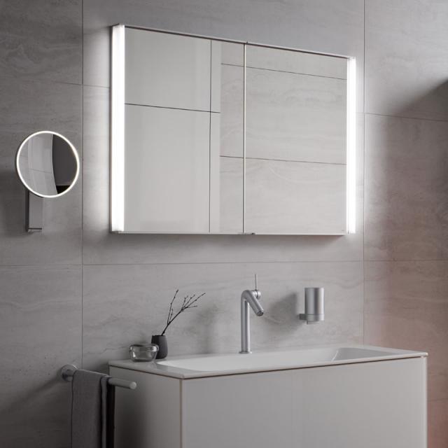Keuco Royal Match recessed mirror cabinet with lighting and 2 doors