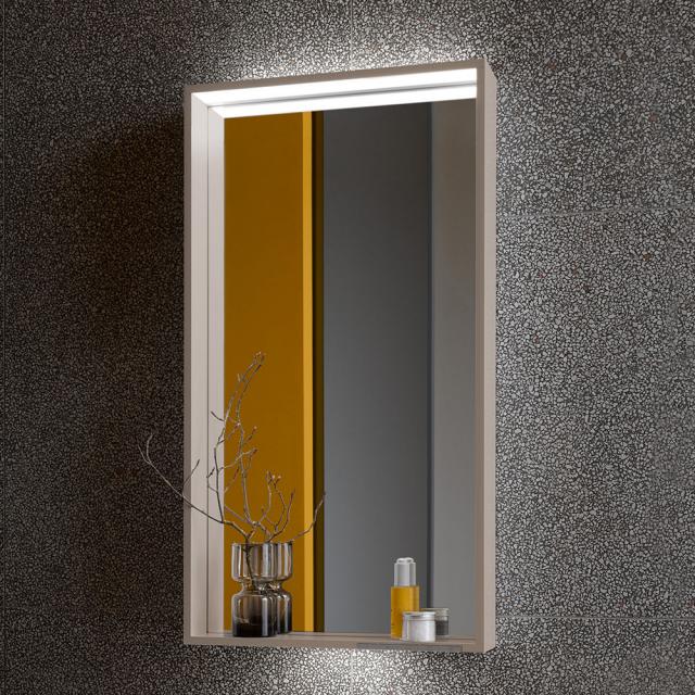 Keuco X-Line Miroir avec éclairage LED DALI truffe mate soyeuse, sans anti-buée