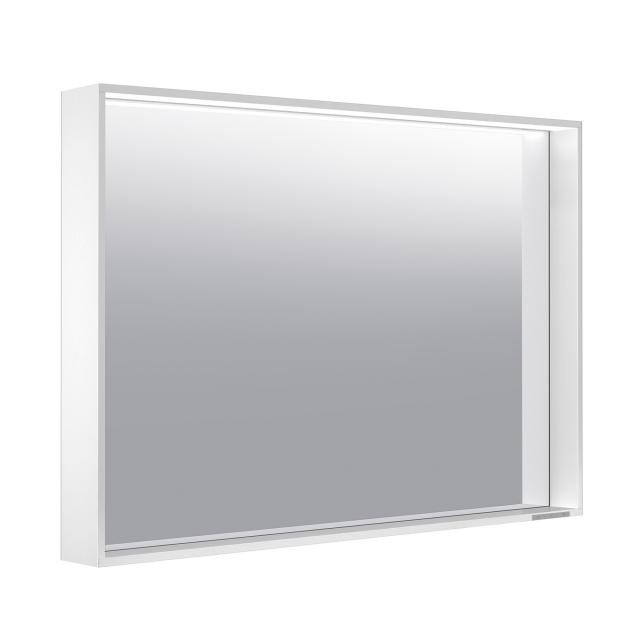 Keuco X-Line Miroir avec éclairage LED blanc mat soyeux, blanc chaud, sans système anti-buée
