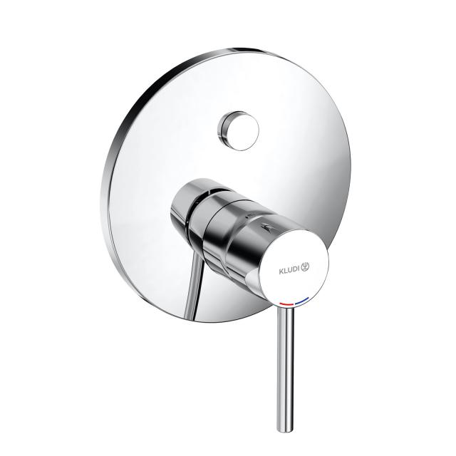 Kludi BOZZ concealed bath/shower fitting with push diverter chrome, without safety device