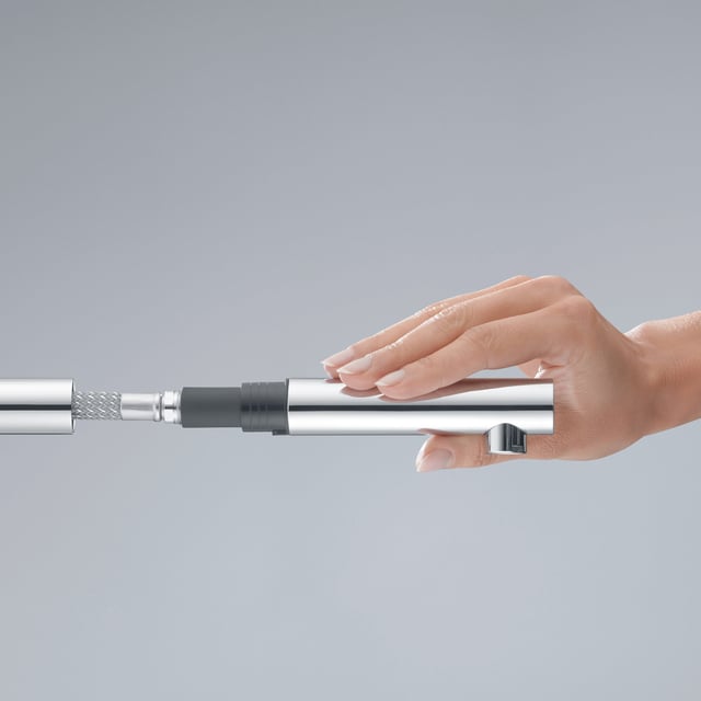 Robinet De Cuisine Kludi L-INE - Bec Télescopique, Pivotant 360° - Chrome - Mitigeur à Un Trou