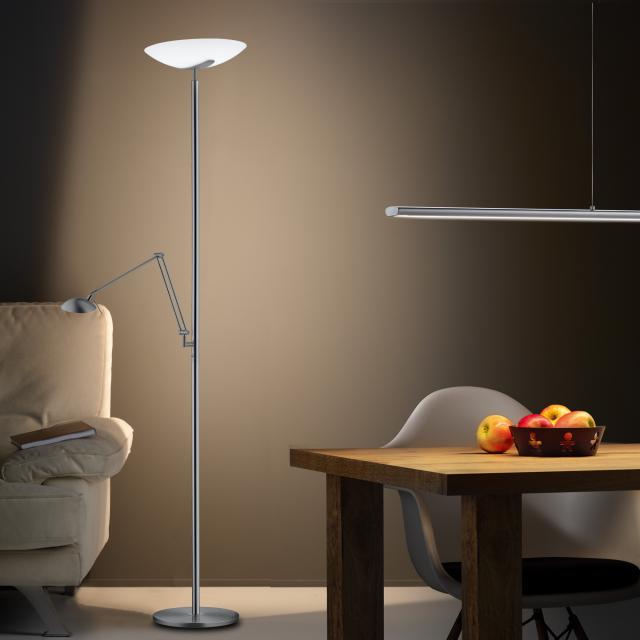 Knapstein LED floor lamp with arm and dimmer