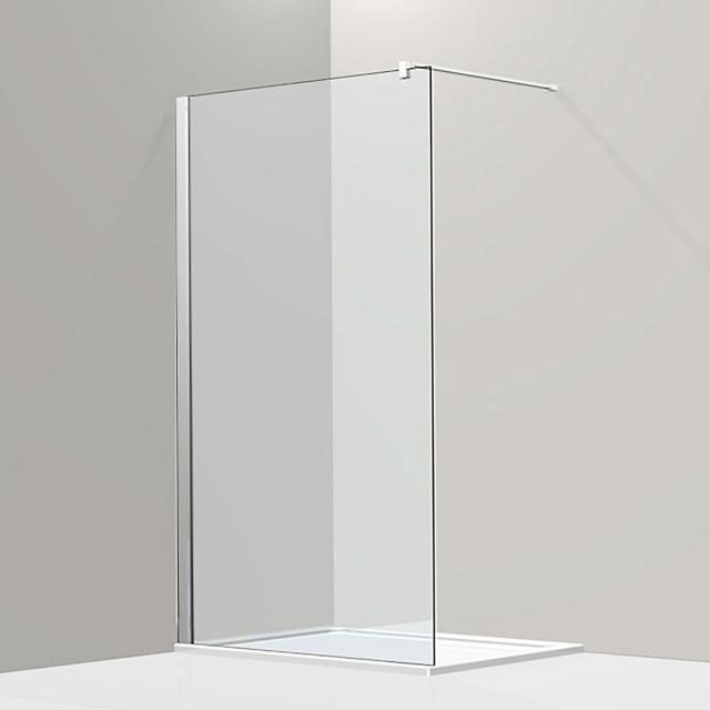 Koralle S800 Walk In shower panel TSG transparent with GlasPlus / silver high gloss