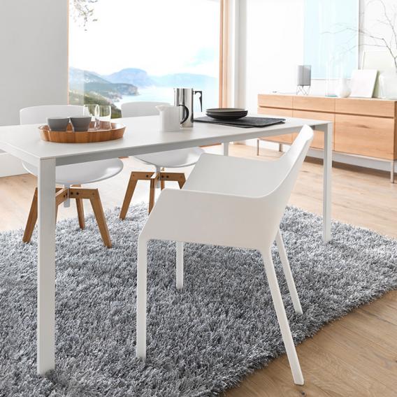 Kristalia Thin K Aluminium Dining Table, Dining Table With Extension Leaf