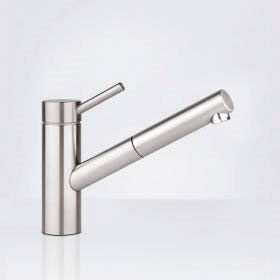 KWC Inox single-lever kitchen mixer tap, with pull-out spout
