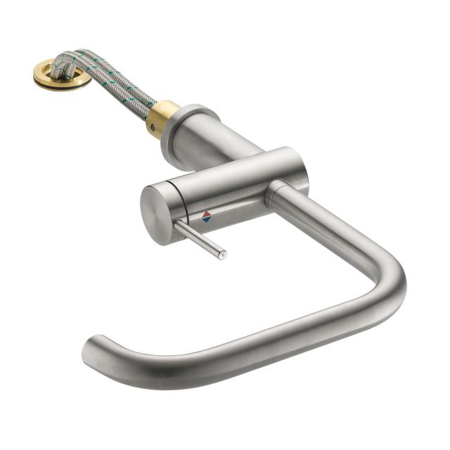 KWC Livello single-lever kitchen mixer tap, front-of-window installation