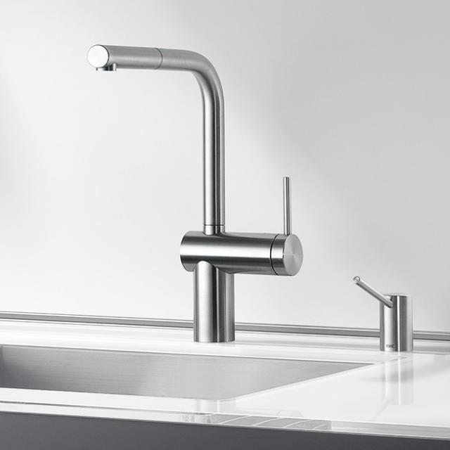 KWC Livello S single-lever kitchen mixer tap, with pull-out spout