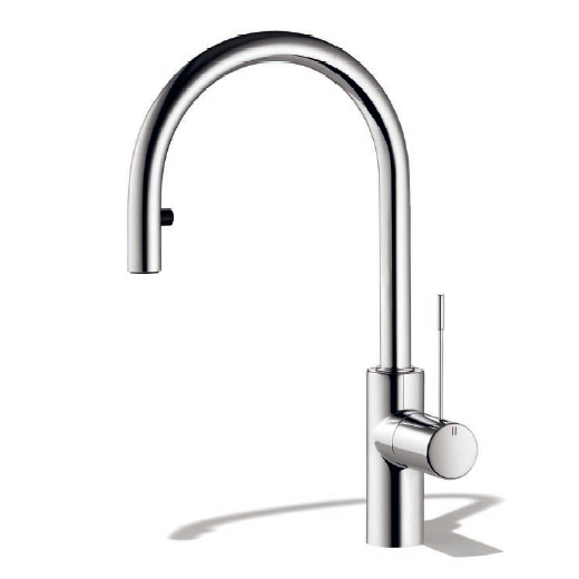 KWC Ono single-lever kitchen mixer tap, with pull-out spout brushed stainless steel
