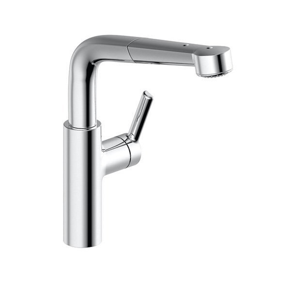 KWC Suno single-lever kitchen mixer tap, with pull-out spout chrome