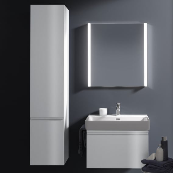 Laufen Pro Tall Unit With 1 Door Front White Gloss Corpus White