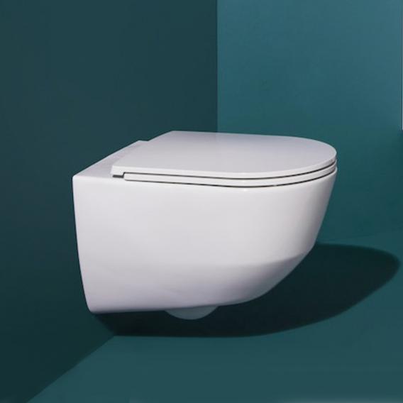 LAUFEN Pro wall-mounted washdown toilet, rimless, with toilet seat white, with CleanCoat