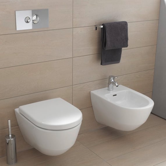 Mitigeur lavabo pour bidet/wc Douchette hygiénique à poussoir et flexible  satin - TRES 181113 - Vita Habitat