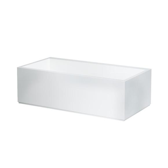 Kartell by LAUFEN freestanding rectangular bath with LED lighting, foot end left