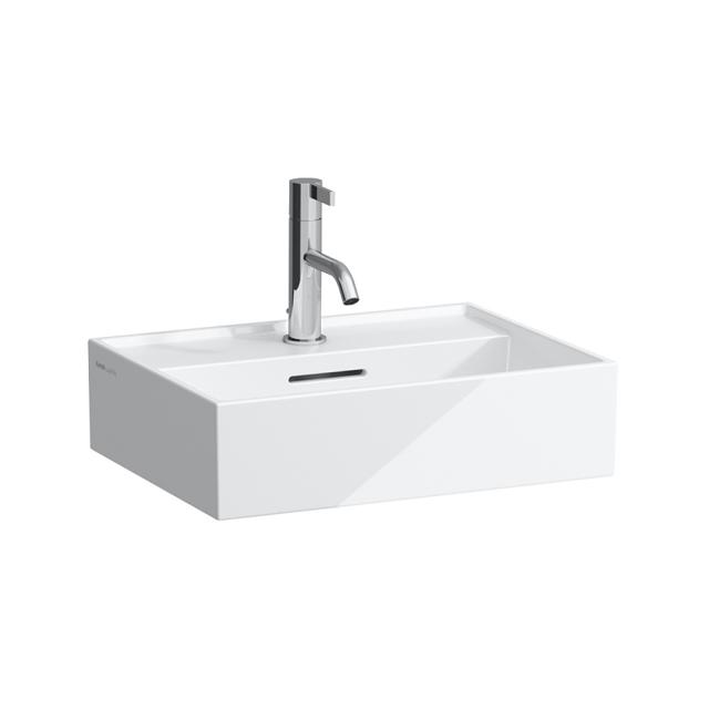 Kartell by LAUFEN hand washbasin white, with 1 tap hole, with overflow, ungrounded