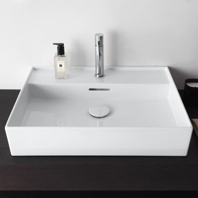 Kartell by LAUFEN hand washbasin white, with CleanCoat (LCC), with 1 tap hole, ungrounded