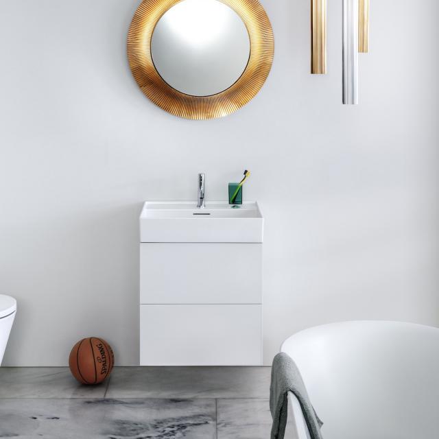 Kartell by LAUFEN Meuble sous-lavabo avec 2 tiroirs Façade blanc mat/corps du meuble blanc mat