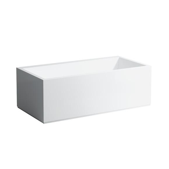 Kartell by LAUFEN rectangular bath with panelling
