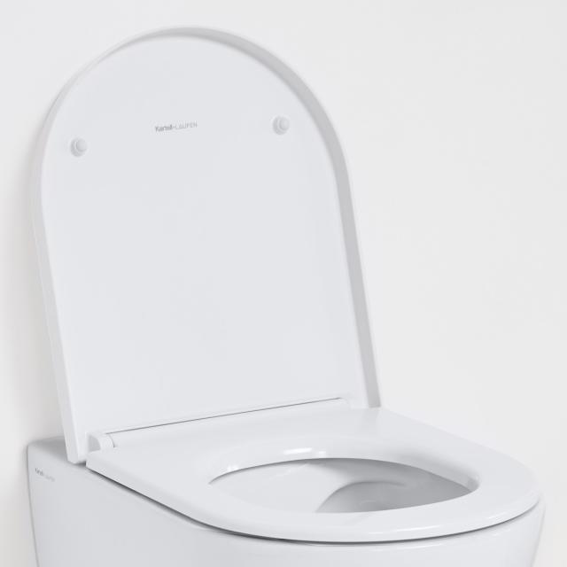 Kartell by LAUFEN toilet seat, removable white, with soft close