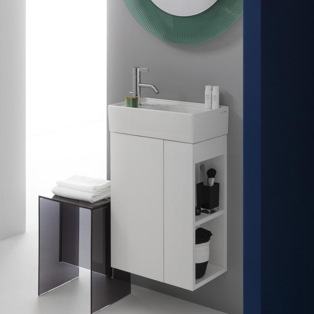Kartell by LAUFEN vanity unit for hand washbasin with 1 door front matt white / corpus matt white