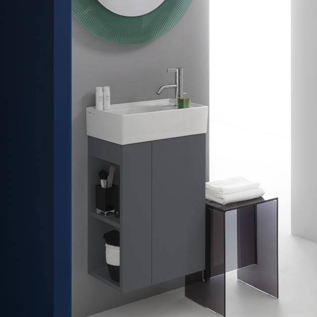 Kartell by LAUFEN vanity unit for hand washbasin with 1 door front slate / corpus slate