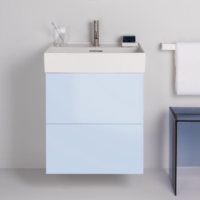 Kartell by LAUFEN vanity unit with 2 pull-out compartments front grey blue / corpus grey blue