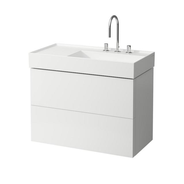 Kartell by LAUFEN vanity unit with 2 pull-out compartments front matt white / corpus matt white