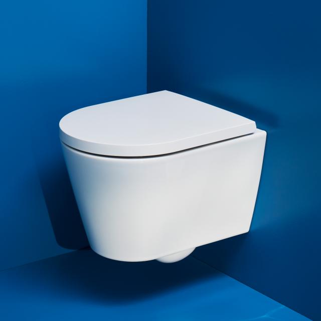 Kartell by LAUFEN wall-mounted washdown toilet compact, rimless white, with CleanCoat