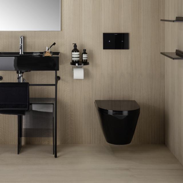 Kartell by LAUFEN wall-mounted washdown toilet, rimless black