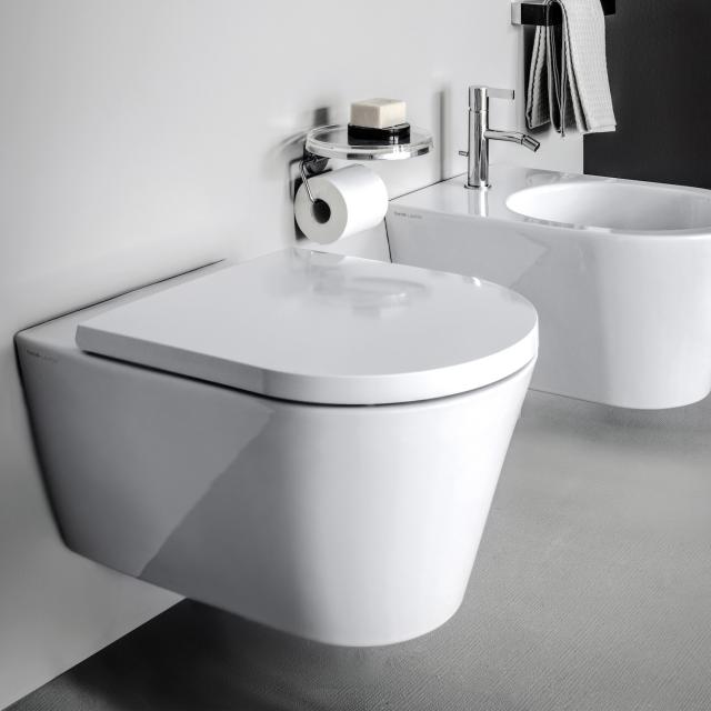 Kartell by LAUFEN wall-mounted washdown toilet, rimless white, with CleanCoat