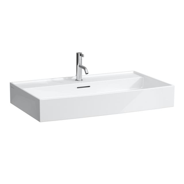 Kartell by LAUFEN washbasin white, with Clean Coat, with 1 tap hole, with overflow, ungrounded