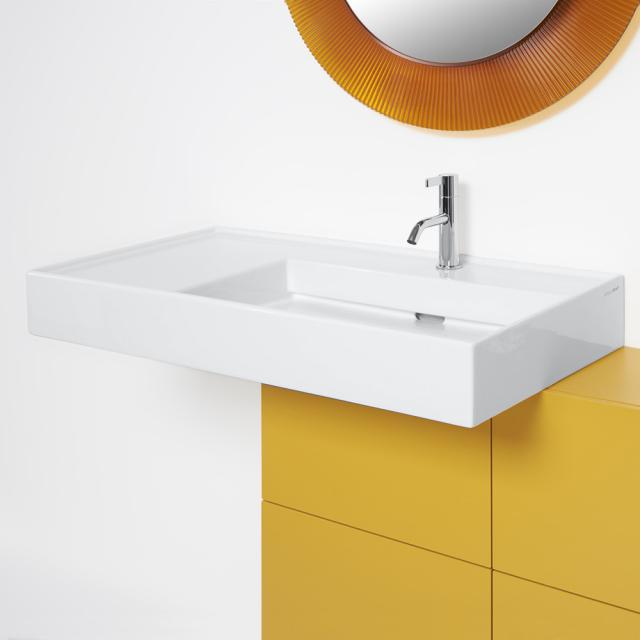 Kartell by LAUFEN washbasin white, with Clean Coat, with 1 tap hole