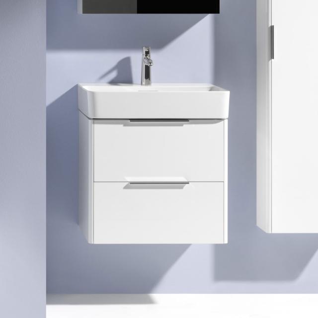 LAUFEN Base pour VAL Meuble sous-lavabo avec 2 tiroirs Façade blanc brillant/corps du meuble blanc brillant