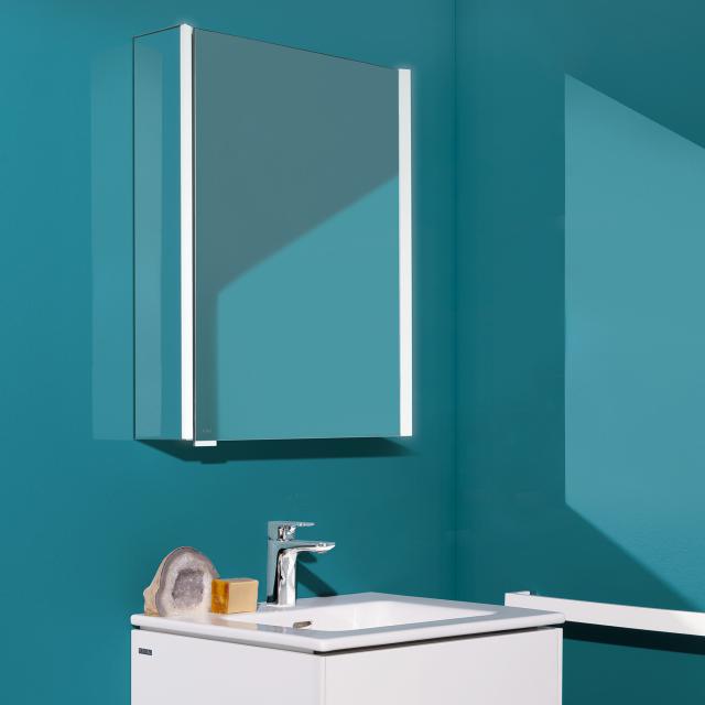 LAUFEN frame 25 mirror cabinet with lighting and 1 door mirrored side panels