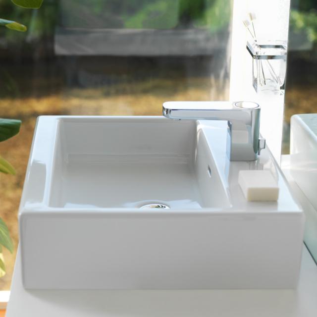 LAUFEN Living City countertop washbasin with 1 tap hole, with overflow