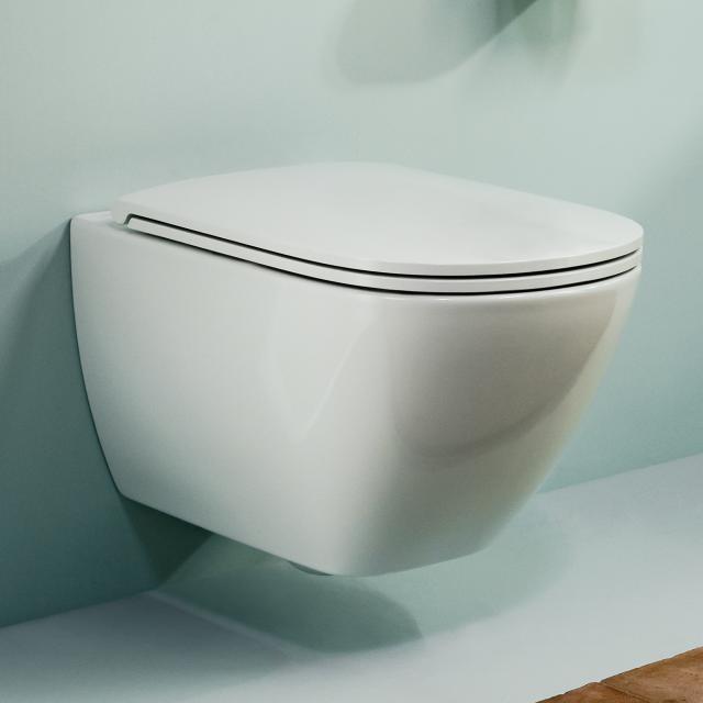 LAUFEN LUA wall-mounted washdown toilet, with toilet seat white, with Clean Coat, toilet seat with soft-close
