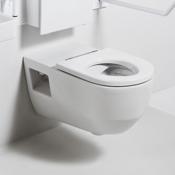 LAUFEN Pro Liberty wall-mounted washdown toilet, rimless white