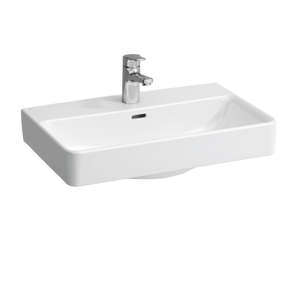 LAUFEN Pro S compact washbasin white, with CleanCoat, with 1 tap hole, ungrounded, with overflow