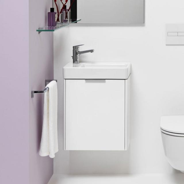 LAUFEN Pro S hand washbasin with Base vanity unit with 1 door front matt white / corpus matt white, WB white, with Clean Coat, with 1 tap hole
