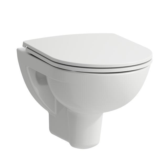 LAUFEN Pro wall-mounted, washdown toilet Compact, rimless white, with CleanCoat