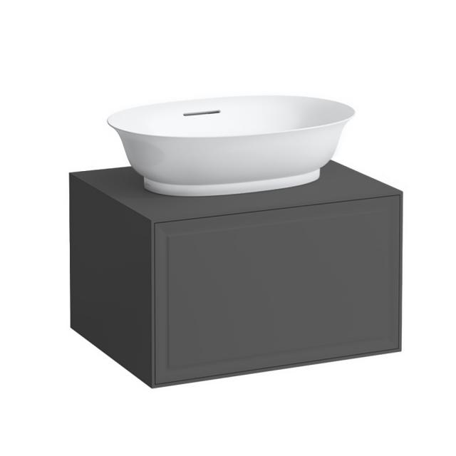 LAUFEN The New Classic vanity unit for countertop washbasin with 1 pull-out compartment front traffic grey / corpus traffic grey