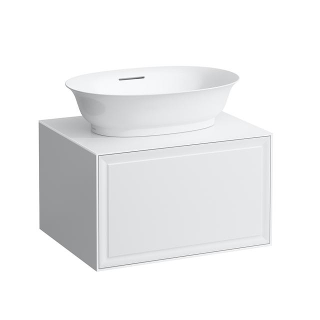 LAUFEN The New Classic vanity unit for countertop washbasin with 1 pull-out compartment matt white