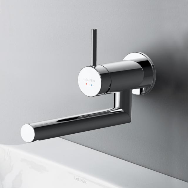 LAUFEN Twinplus wall-mounted basin mixer projection: 175