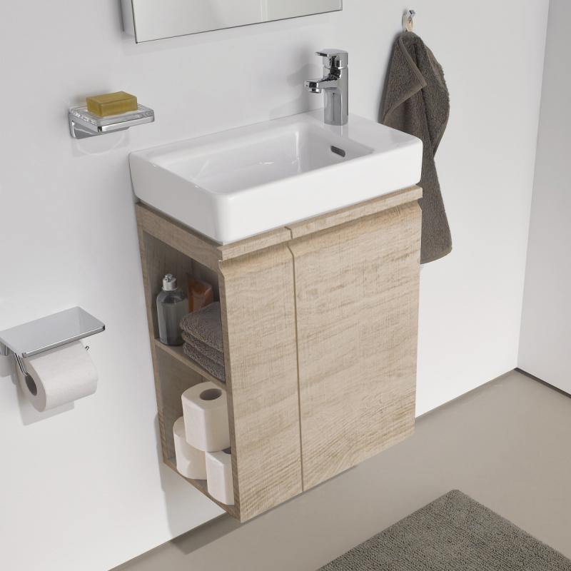 LAUFEN Pro S Meuble sous-lave-mains avec 1 porte et étagères latérale, H4830020954791