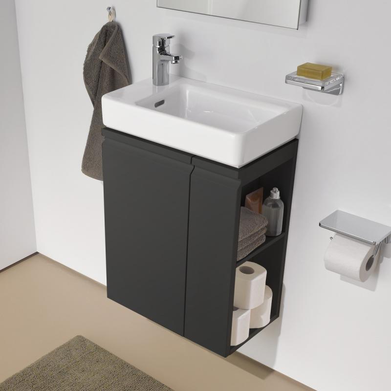 LAUFEN Pro S Meuble sous-lave-mains avec 1 porte et étagères latérale, H4830010954801