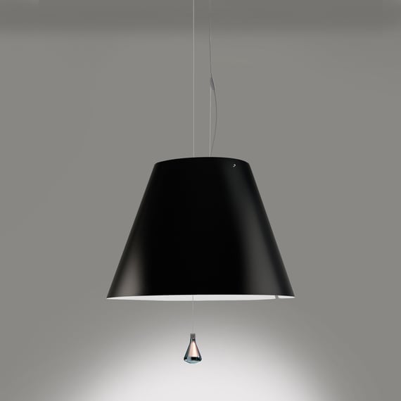 Lampada A Sospensione CALEX GU10 - 5 Luci, Cilindro Alluminio Nero, Altezza Regolabile