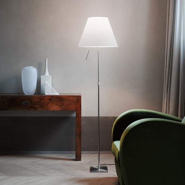 Qazqa berdien fl - LED Dimmerabile Lampada da terra dimmer incluso