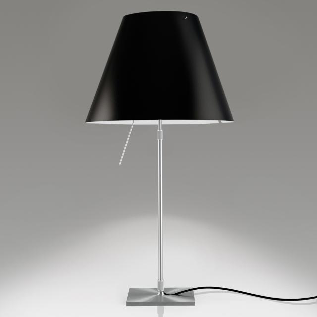 LUCEPLAN Costanza LED table lamp with on/off switch, telescopic, base aluminium