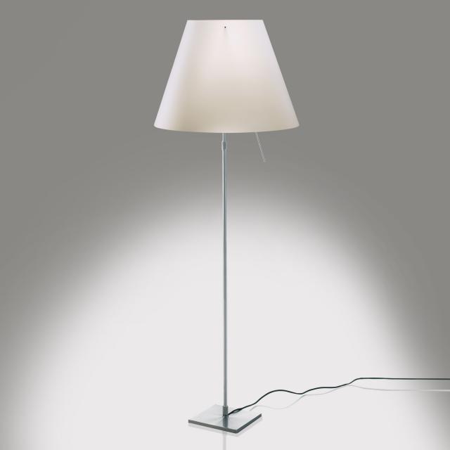 LUCEPLAN Costanza LED floor lamp with on/off switch, base aluminium