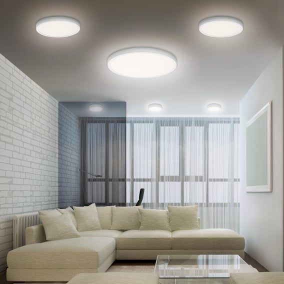 LEDVANCE Smart+ Surface LED ceiling light with dimmer and CCT, round ...